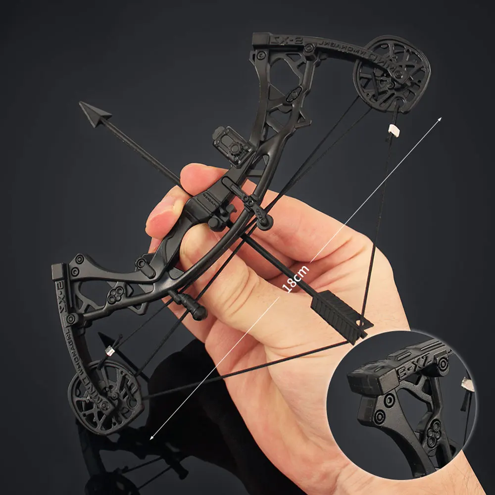 

Композитная модель лука и стрелы, металлическая игрушка, украшение, игровая периферия, коллекция фигурок, детские игрушки, подарок на день рождения ZG427