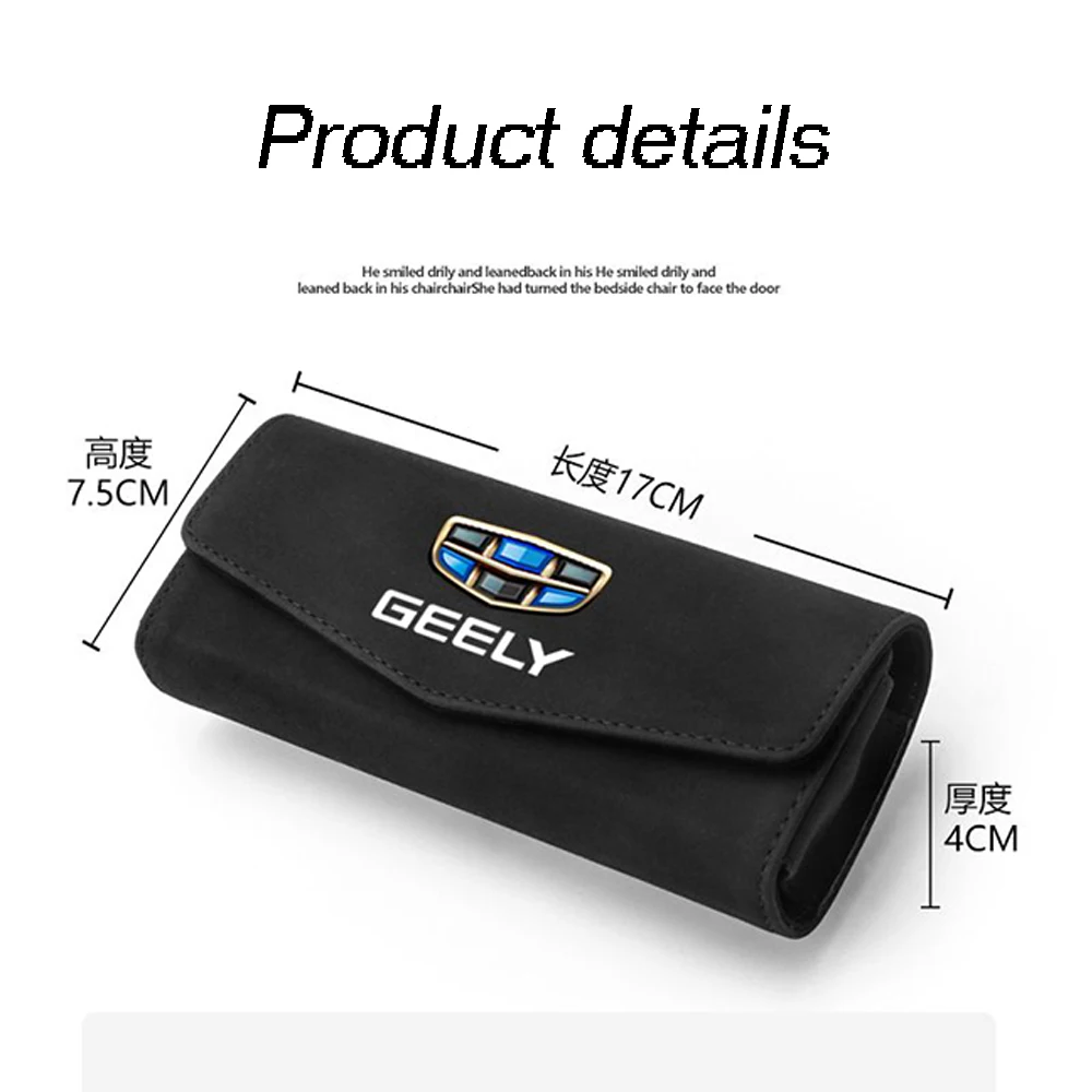 

For Geely Boyue L Atlas L 2021 2022 2023 2024 2025 Suede Car interior mounted glasses case glasses Box clip storage modification