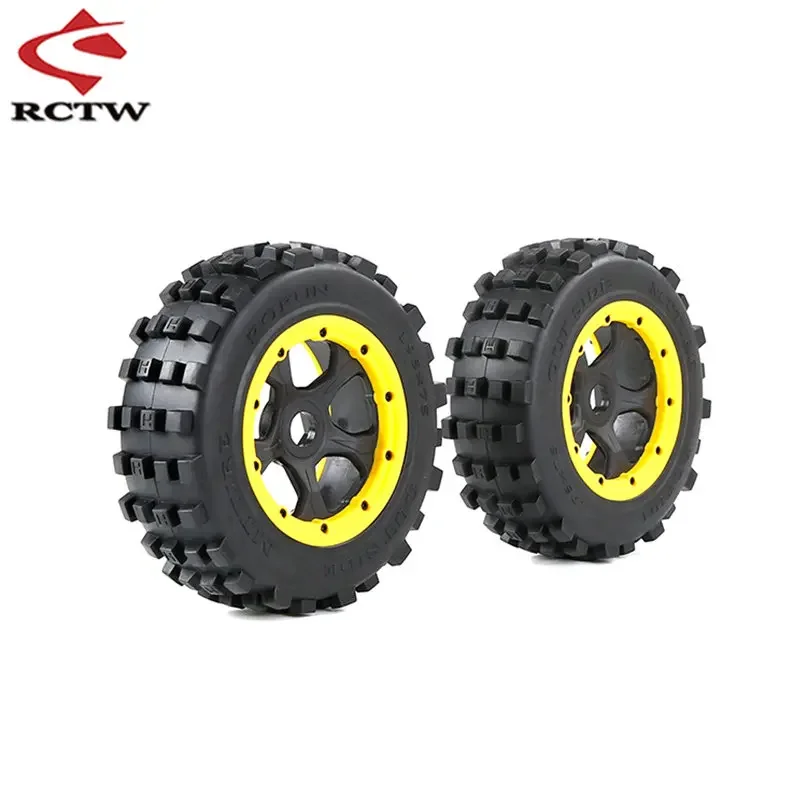 Hoge Kwaliteit Wasteland Band Achter- of Voorwiel Band 2 stks/set voor 1/5 Rc Auto HPI ROFUN ROVAN KM BAJA 5T 5SC 5FT LOSI DBXL Onderdelen