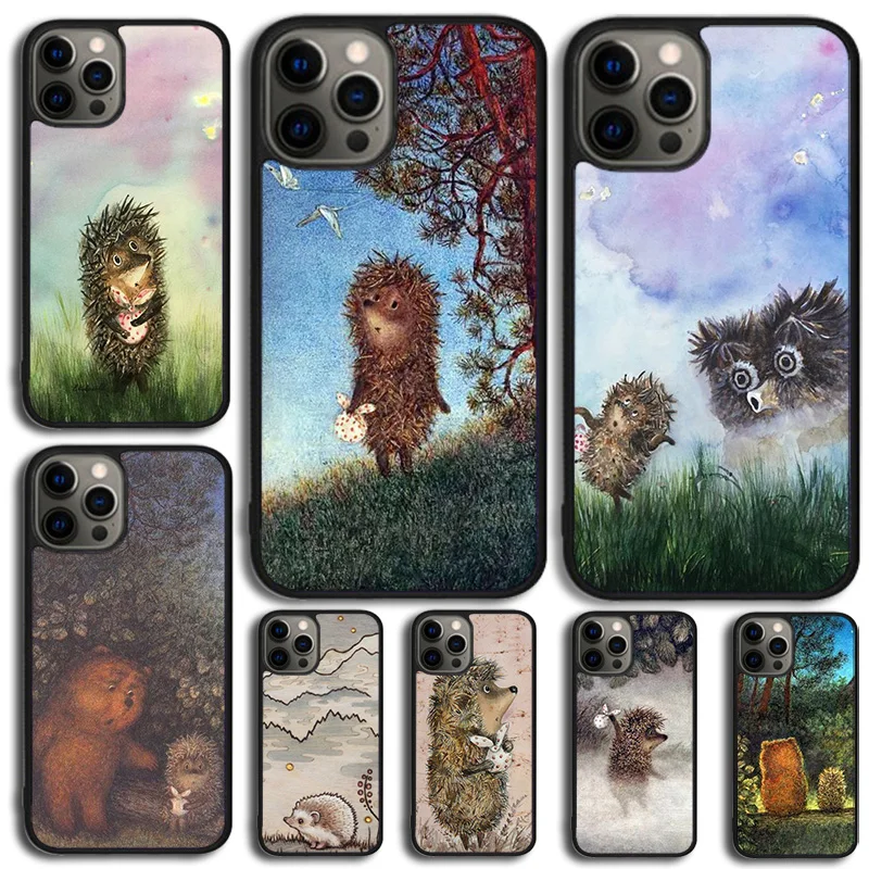 Hedgehog in the Fog Phone Case Cover For iPhone 15 16 14 XR XS 11 12 13 Mini Pro MAX Plus