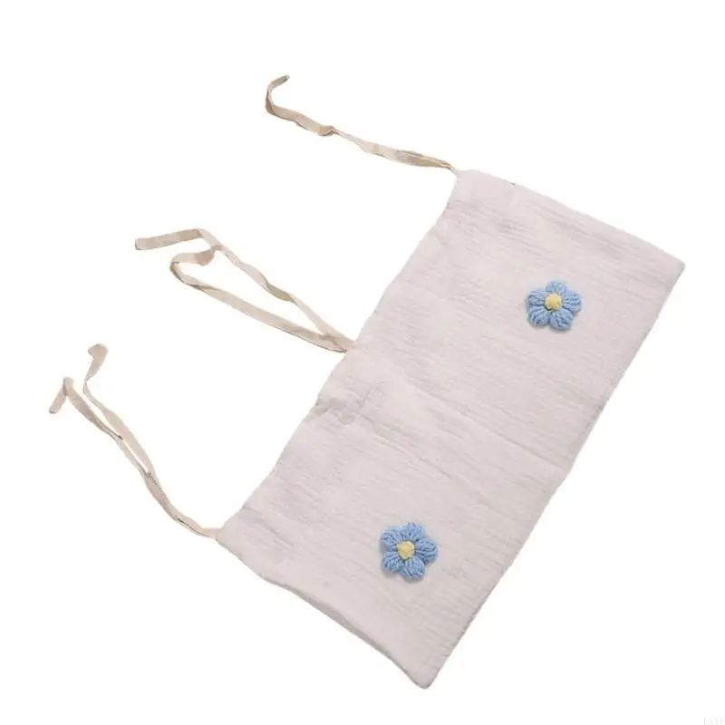 L5YF-cochecitos bebé con estampado elegante, bolsa colgante, organizador lateral para cuna, estuche con compartimentos dobles