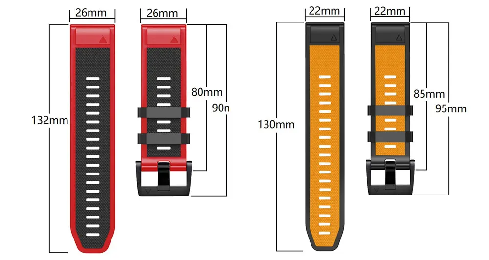 22mm 26mm Quickfit Watch Strap For Garmin Instinct 3 45mm 50mm Instinct2x Fenix E 8 47mm 51mm Silicone Wristband Bracelet Correa
