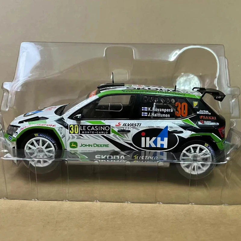 IXO 1/18 Scale FABIA R5 #30 Racing Car Alloy Simulation Car Model Static Collection Decorated Holiday Gifts Toys Souvenir Gift
