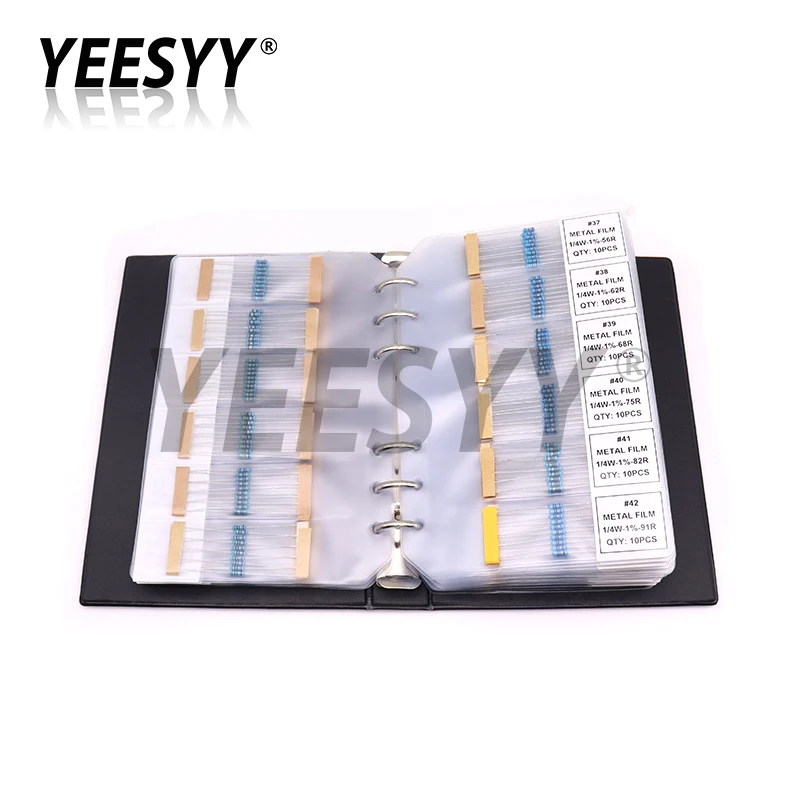 

0.25W 122/130/140/158Values 1R~10M Ohm 1/4W 1% Metal Film Resistor Assorted Kit Resistance Pack Sample Book