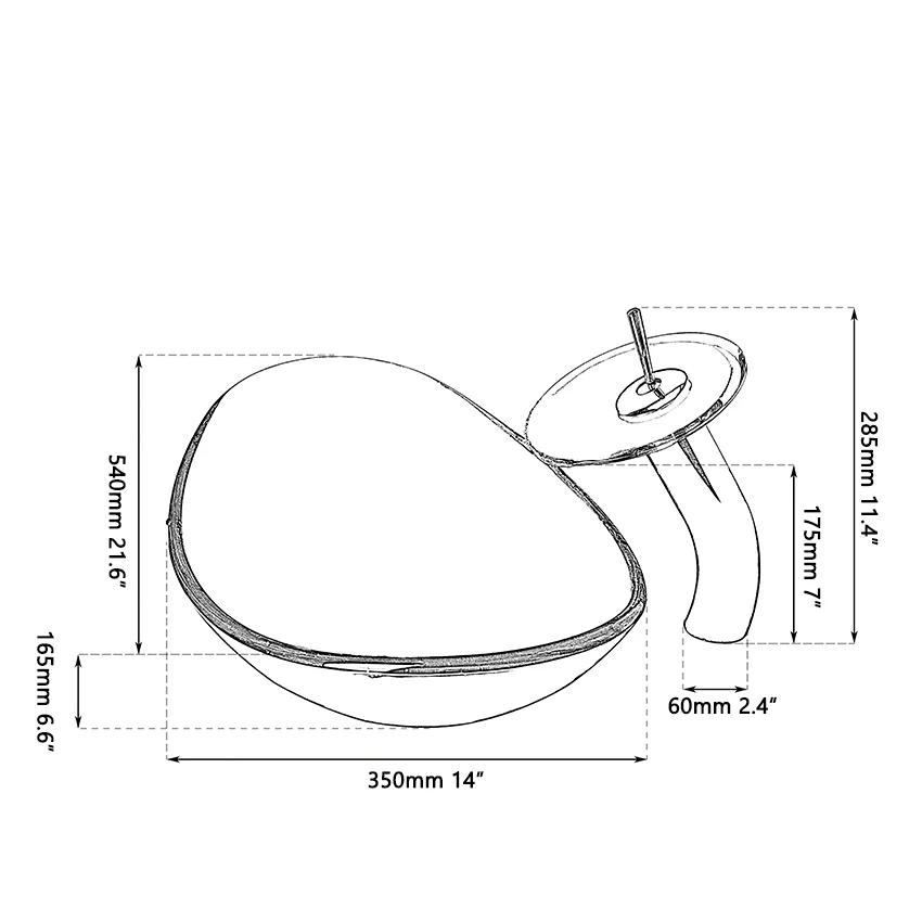 SINLAKU Tempered Glass Oval Washroom Basin Vessel Vanity Set  Transparent Bathroom Washbasin Brass Mixer Tap Faucet With Drain