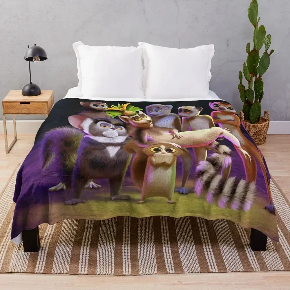 

All Hail King Julien Throw Blanket Outdoor Soft Blanket for Picnic Beach Camping