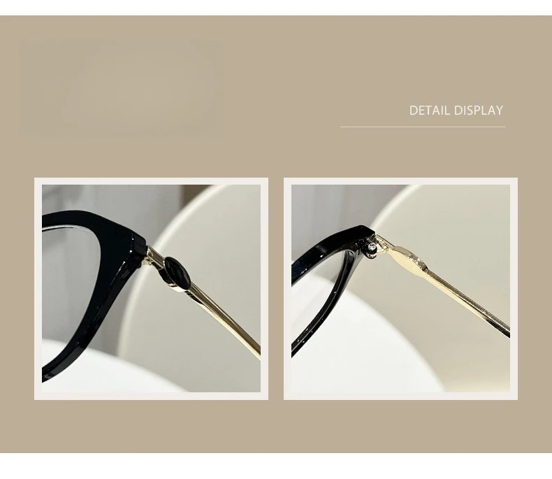 Ovale Myopie-Brille, langlebig, Anti-Blaulicht, mit Metallrahmen, fertige Myopie-Brille, geeignet für verschiedene Gesichtsformen – Detail 2