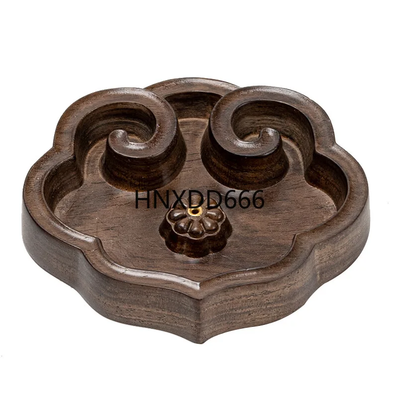 

Metal Incense Burner Ebony Solid Wood Household Incense Burner Line Plug Sandalwood Tea Ceremony Indoor Incense Plug Seat