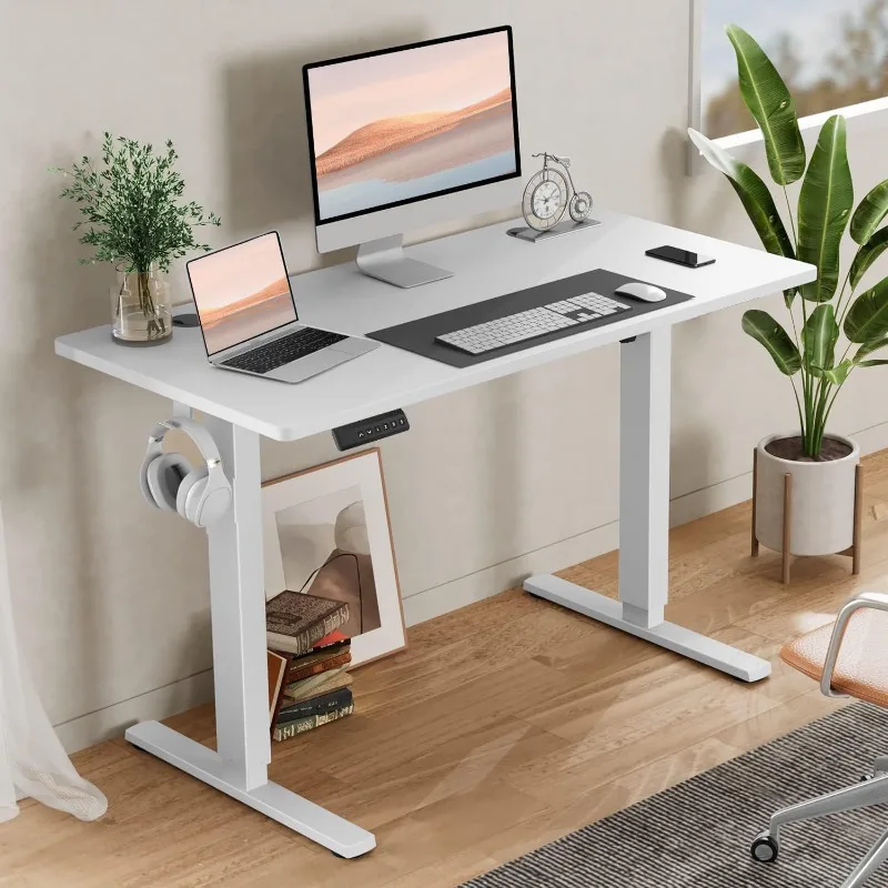 Standing Desk, Adjustable Height Electric Sit Stand Up Down Computer Table, 40x24 Inch Ergonomic Rising Desks for Work