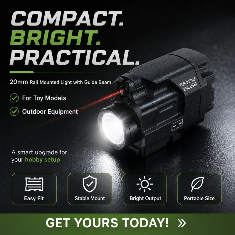 TLR‑8 Bright LED Strobe Light Metal Shell 20MM Rail Quick Install Model Decor Lamp