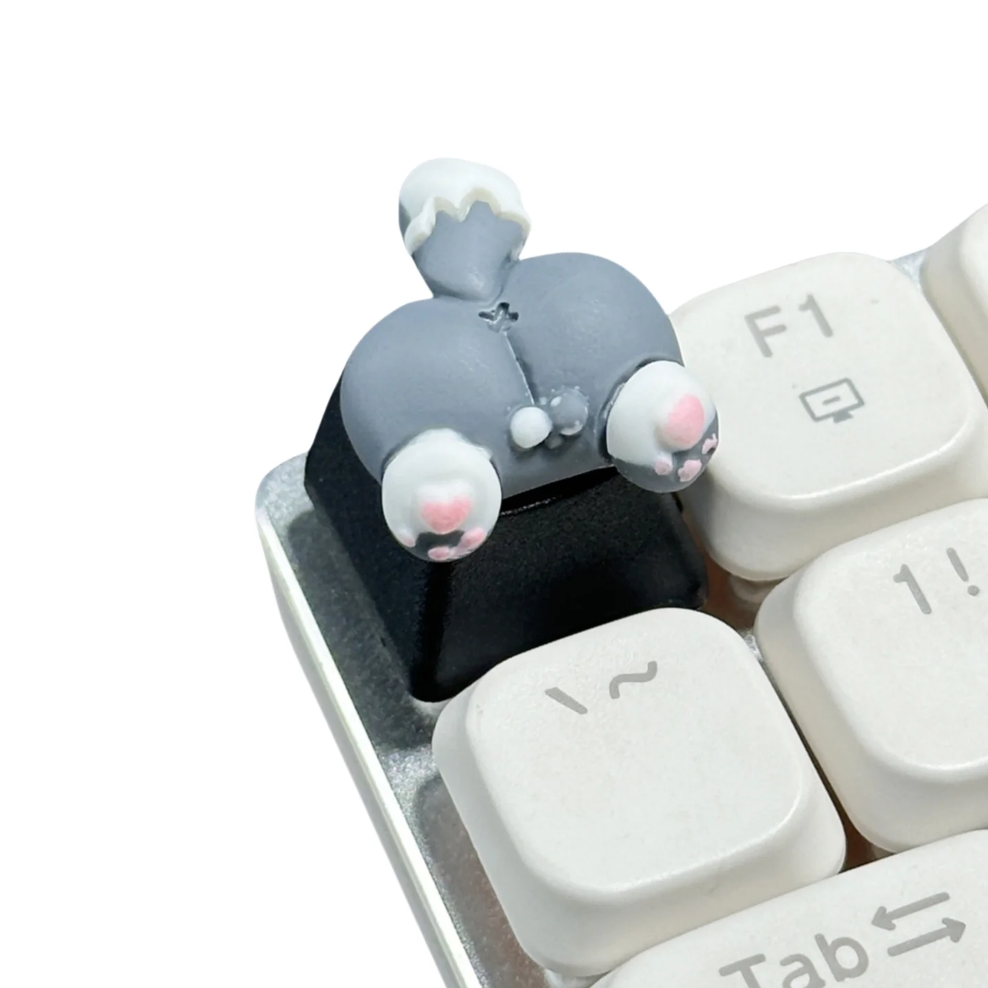 3D Resin Keycap Handmade Cute Cat/Dog/Duck Butt Custom Keycaps for Mechanical Keyboard Cartoon Artisan Key Caps Gift Accessory