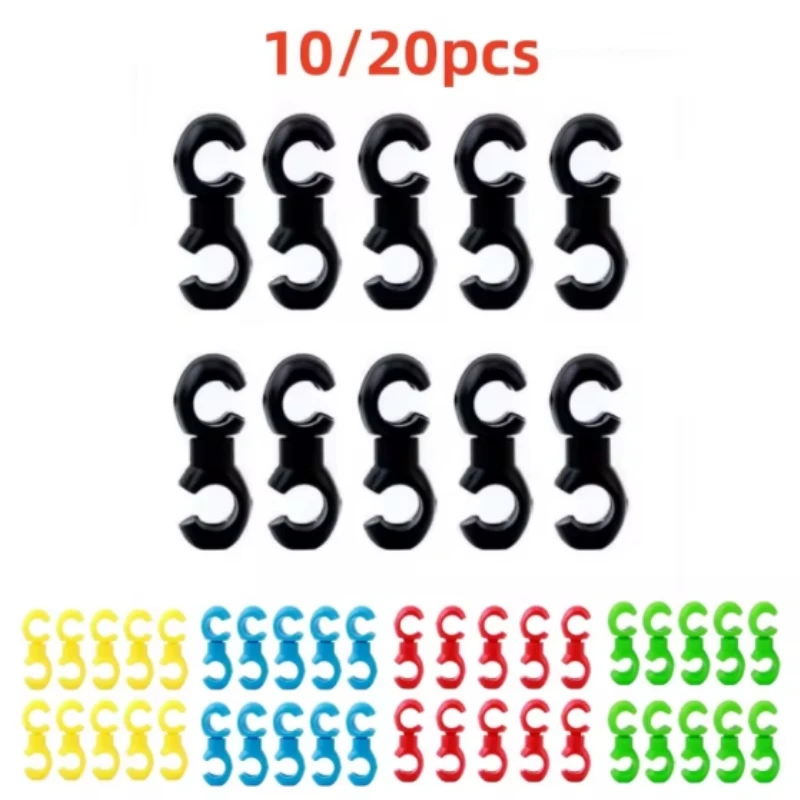 10pcs Bicycle Brake Shift Line Hose Guide S-Shaped Clips For Bike Cross Cable Tidy Ties Buckle Holder C Hooks Multi Colors