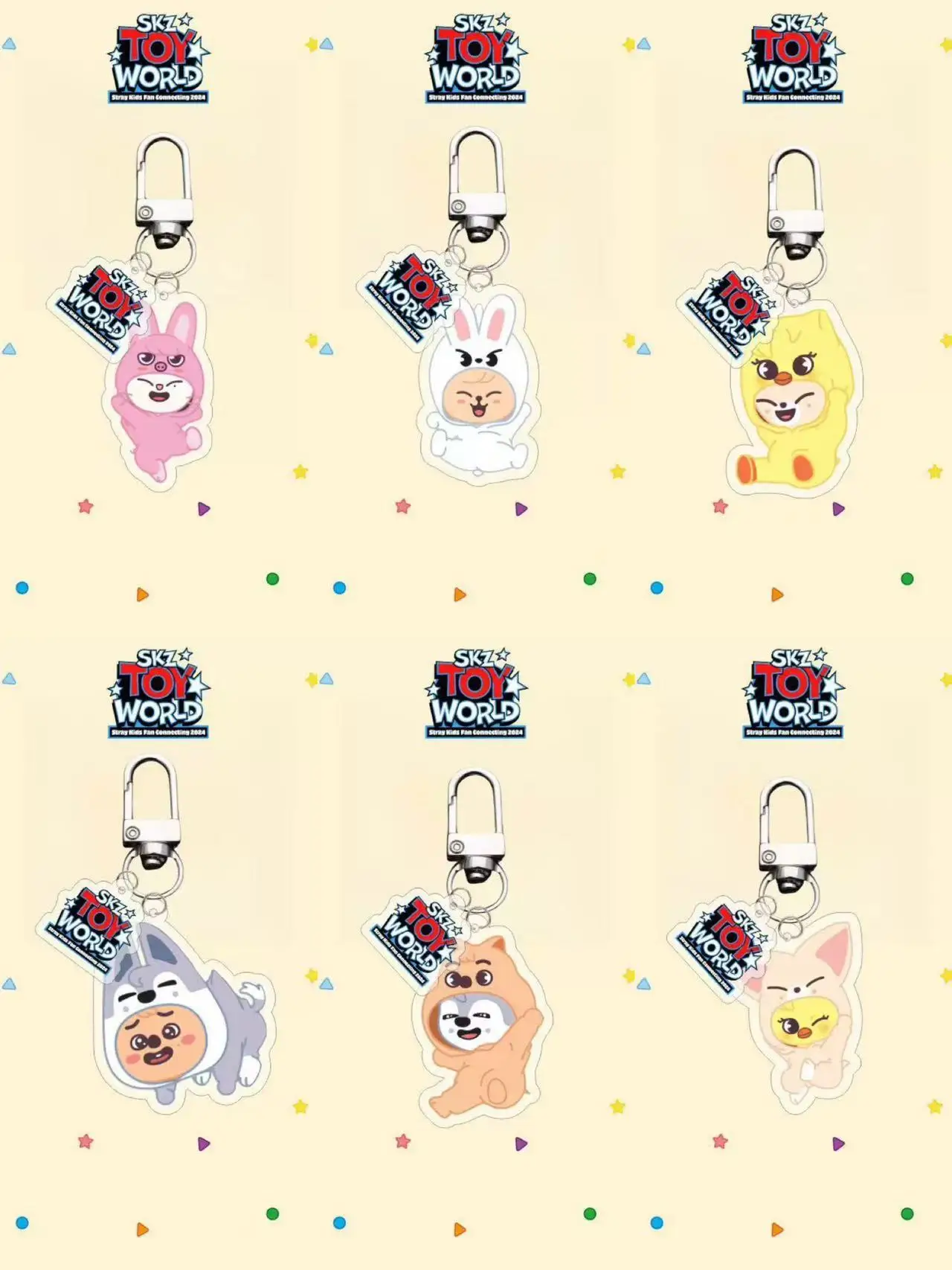 SKZ TOY WORLD collection keychains, cute bag accessories, couple key chains, unique birthday gift options