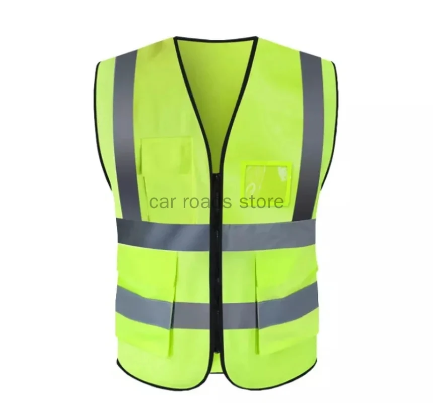 Reflective Safety Vest High Visibility Custom Logo XXXL Security Protection Working Vest Motorcycle Jacket Waistcoat Summer Vest