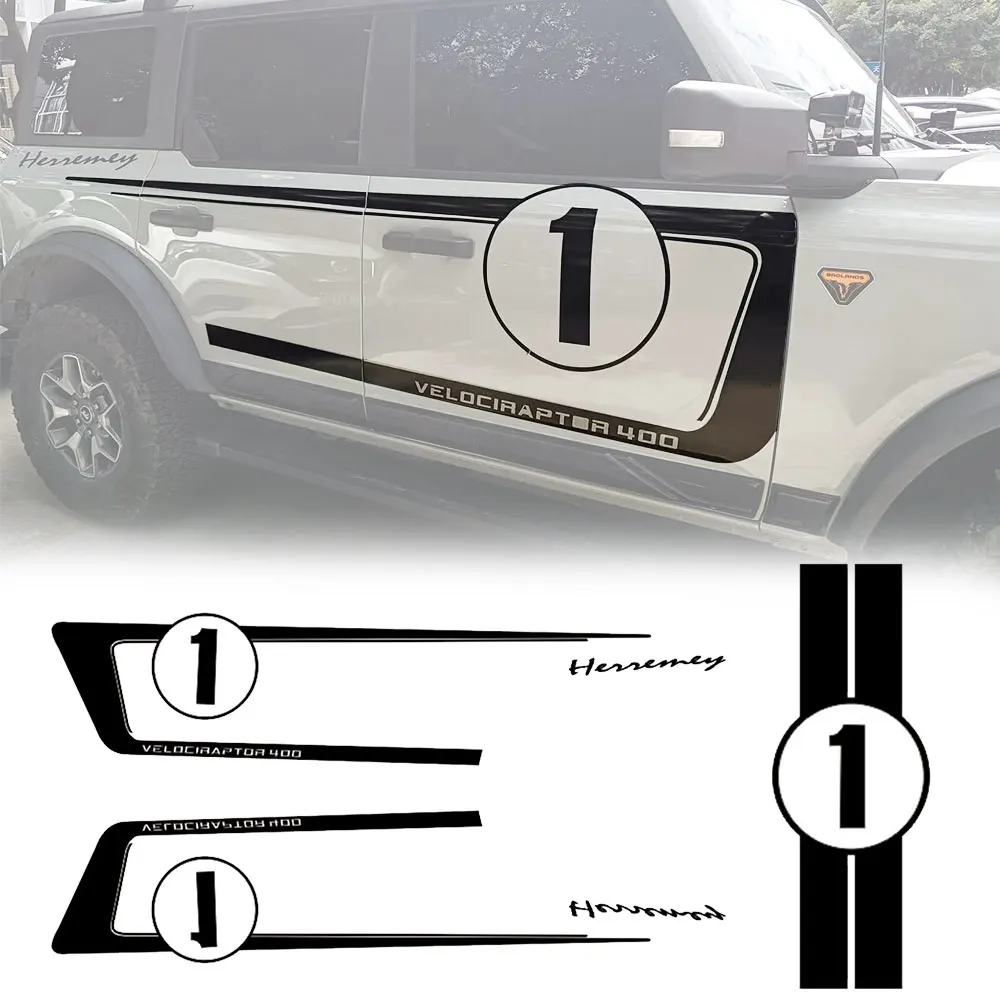 

Pull Flower For Bronco Exterior Modification Personalized Car Logo For Ford Bronco 2021 4-door car sticker Auto exter New Design