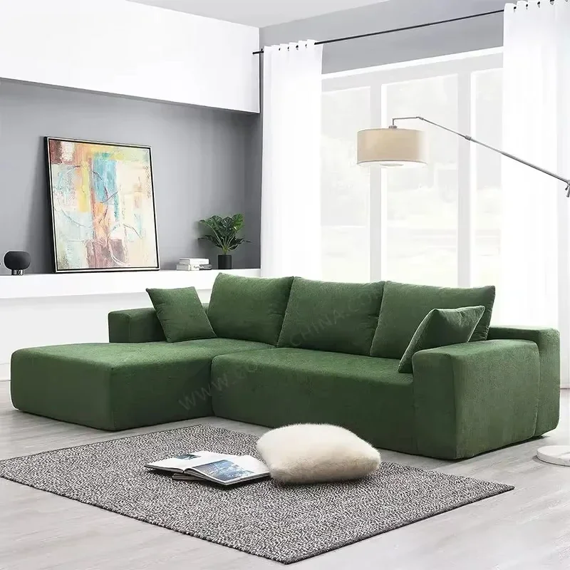 Vaccum Compression Sealed Packing Sofa Home Living Room Furniture Modern Fabric Floor Corner Sectional Sofa