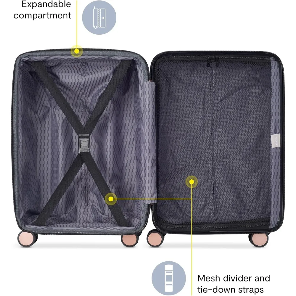 paris alexis collectie: duurzame uitbreidbare bagage met lichtgewicht spinners met 4 wielen en soepele reishandvatten, tsa goedgekeurd