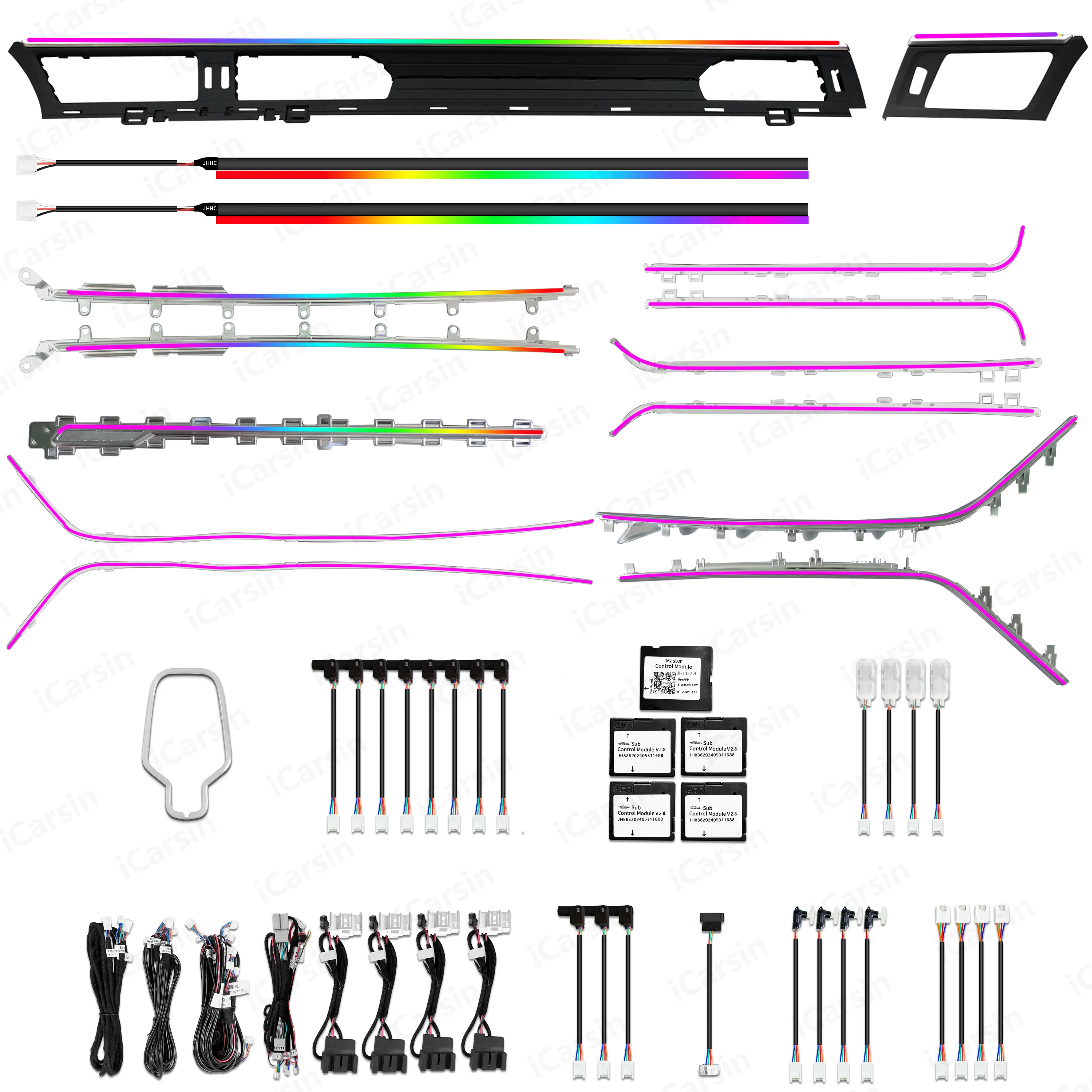 

Upgrade 256 Colors Symphony Led Car Interior Ambient Light Decoration for A6 A7 C8 2019+ Atmosphere Strip Accessories