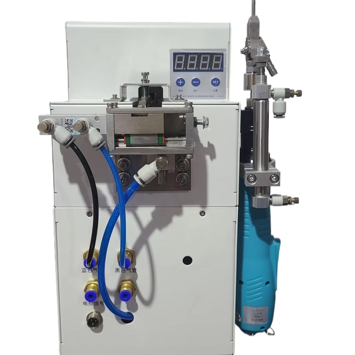 

Semi-automatic screw locking machines with slotted screw driver bits