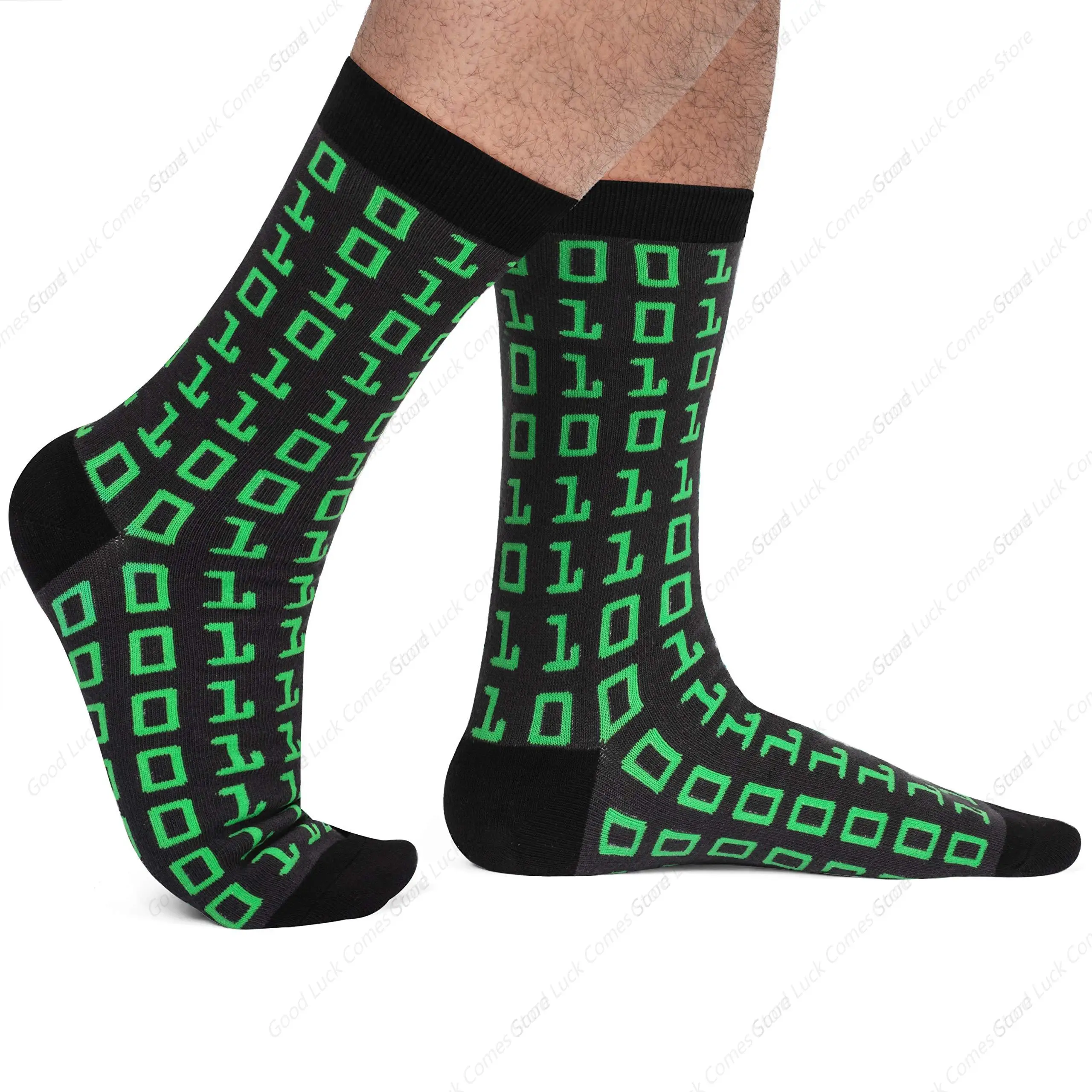 Binary- Nerd Socks - Funny Gifts for Book Lovers, Music Lovers, Men and Women