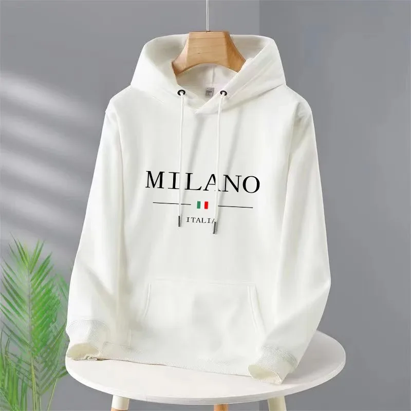 Luxury Brand Milan Fashion Hoodies Long Sleeve Pullover Hooded Sweatshirts Unisex Print Hoodies Casual Streetwear Men\'s Clothing