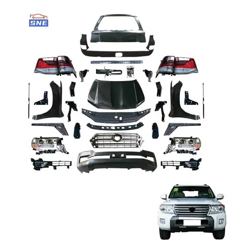 

Cost-effective Front Rear Bumper Headlamp Side Skirt Body Kit for Land Cruiser LC200 2008-2015 to 2016 for Upgrade