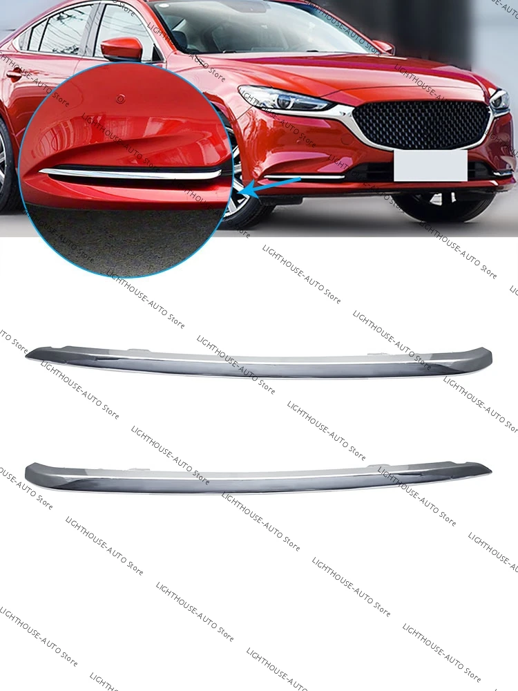 For Mazda 6 2019 2020 2021 Bumper Grille Bracket Bright Front Bumper Strip