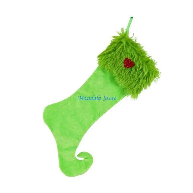 

U2JC Christmas Stocking Christmas Tree Decoration Holiday Party Treat Bag For Tree Mantels Front Door Indoor and Outdoor