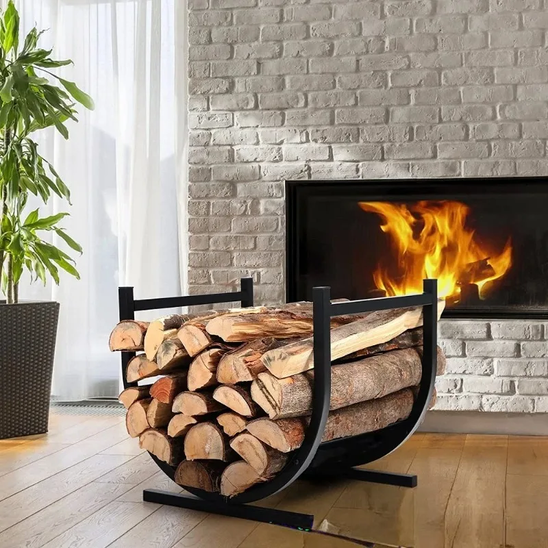 

Large Capacity Firewood Rack Wood Stacking Storage Rack High Durability for Indoor or Outdoor Use of Firewood Racks