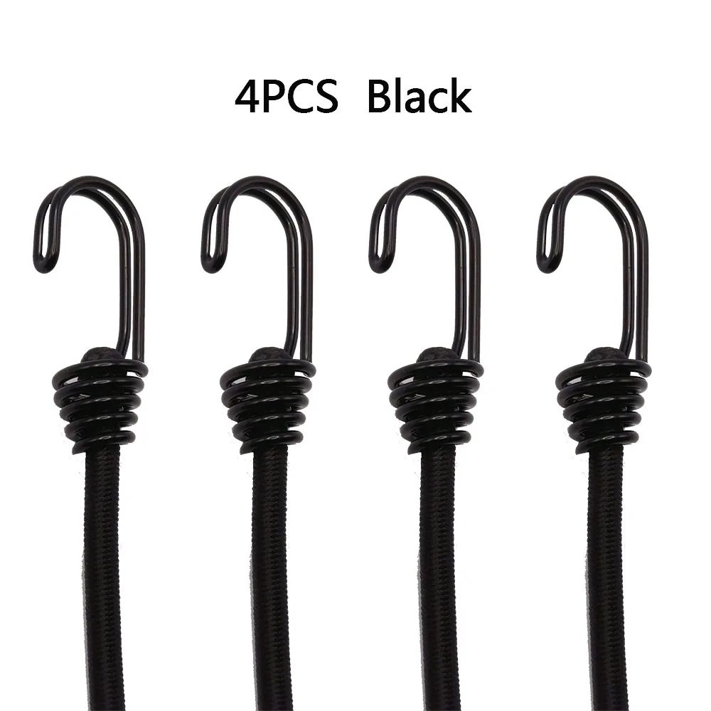 AliExpress NONE 4Pcs 8mm Heavy Duty Bungee Cord Set  High Elasticity Latex Elastic Rope Bicycle Luggage Straps & Tie Downs for Camping & Outdoor