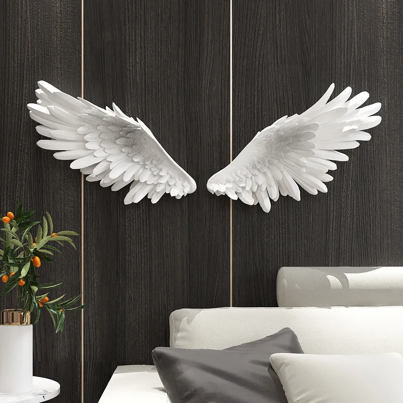 Wall Art Decoration Sculpture, Feather Angel Wings, Luxury, Beautiful TV Background, Pendant, Restaurant, Bedroom