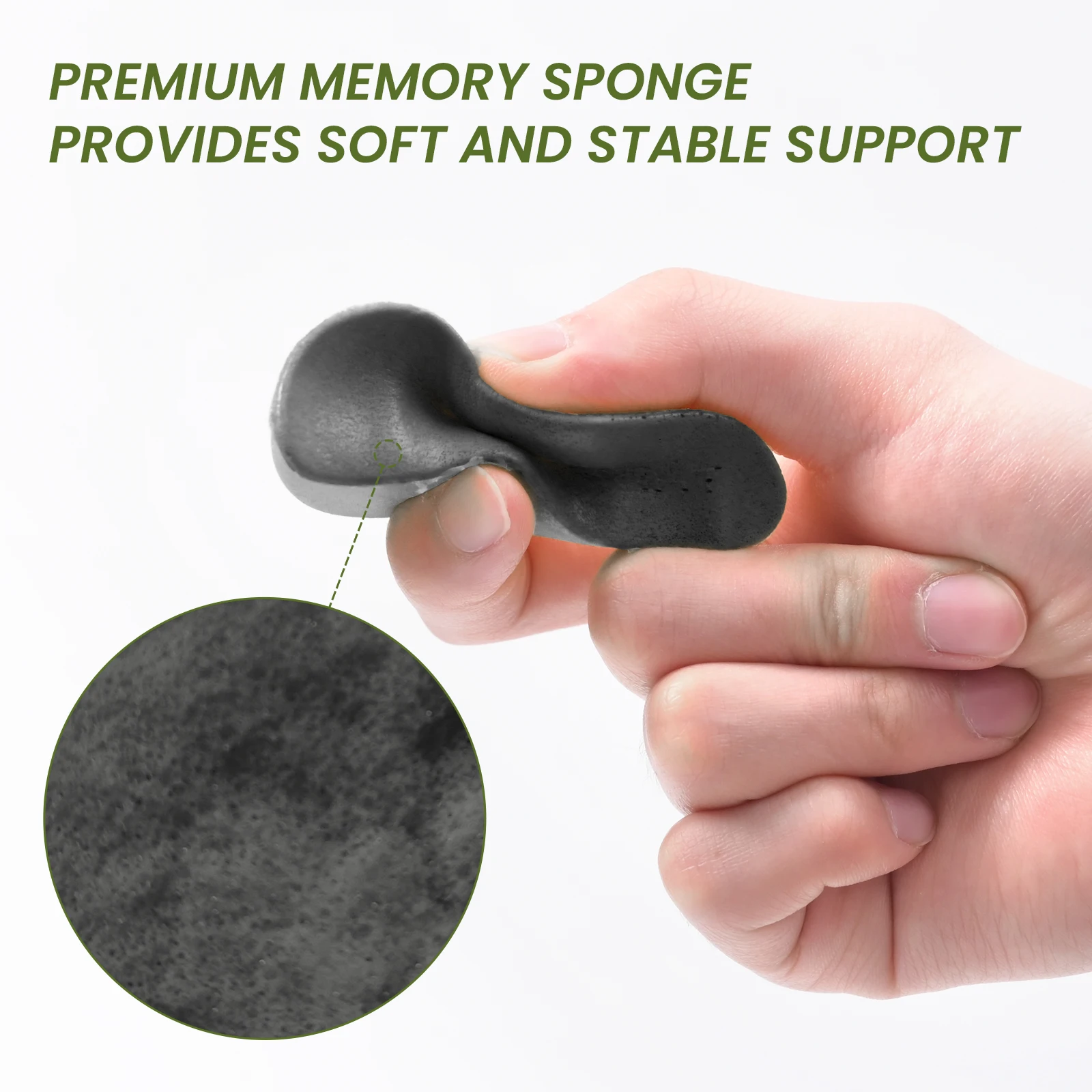 Plantillas suaves con tapón para el dedo del pie, insertos de relleno de esponja reutilizables para zapatos, almohadillas ajustables para el pie demasiado grandes, 2 uds.