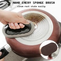 Magic Descaling Emery Sponge Household Cleaning Brush Useful Things for Kitchen Remove Pot Bottom Stubborn Stains Products Tools