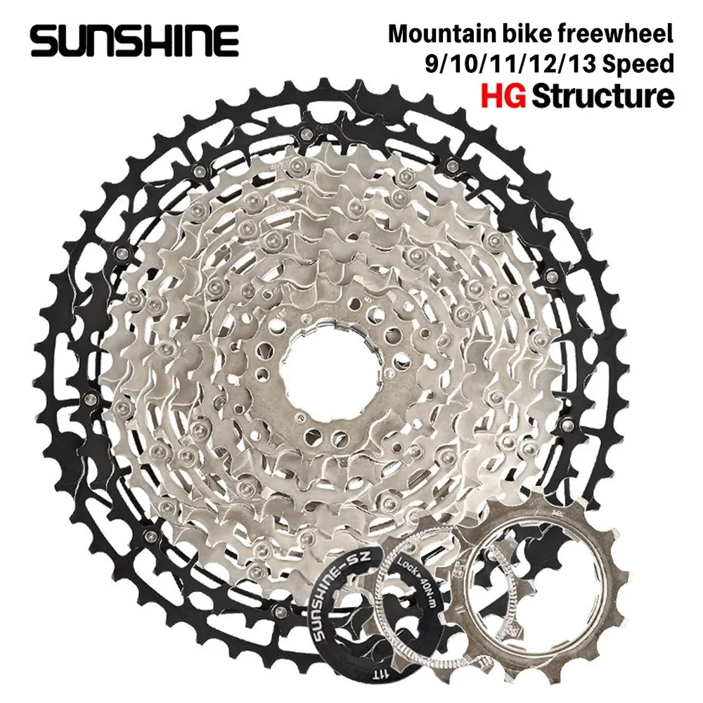 

SUNSHINE MTB 9 В 10 В 11 В 12 В 13 В кассета 11 40 42 46 48 50 звездочка кассета для горного велосипеда свободного хода 12-скоростная для Shimano HG