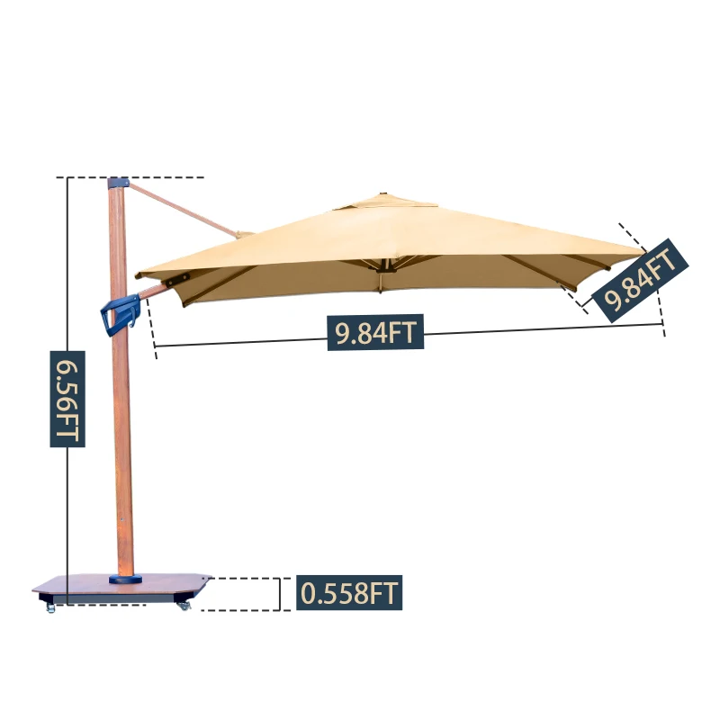 4*3M Patio Umbrella Outdoor Modern Leisure Sunshade Parasols Umbrellas Outdoor for Garden
