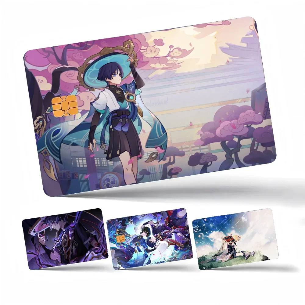 Spiele Genshin Impact Scaramouche Spend Save Funny Shell On Off Ultra Thin No Fade Sticker Skin Cover Film für Debit Credit Card