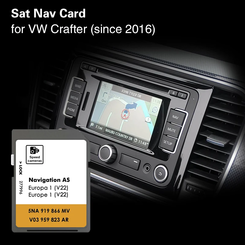 

for VW Crafter Since 2016 AS V22 SD Map Memory Card Italy UK EU Navigation Sat Nav