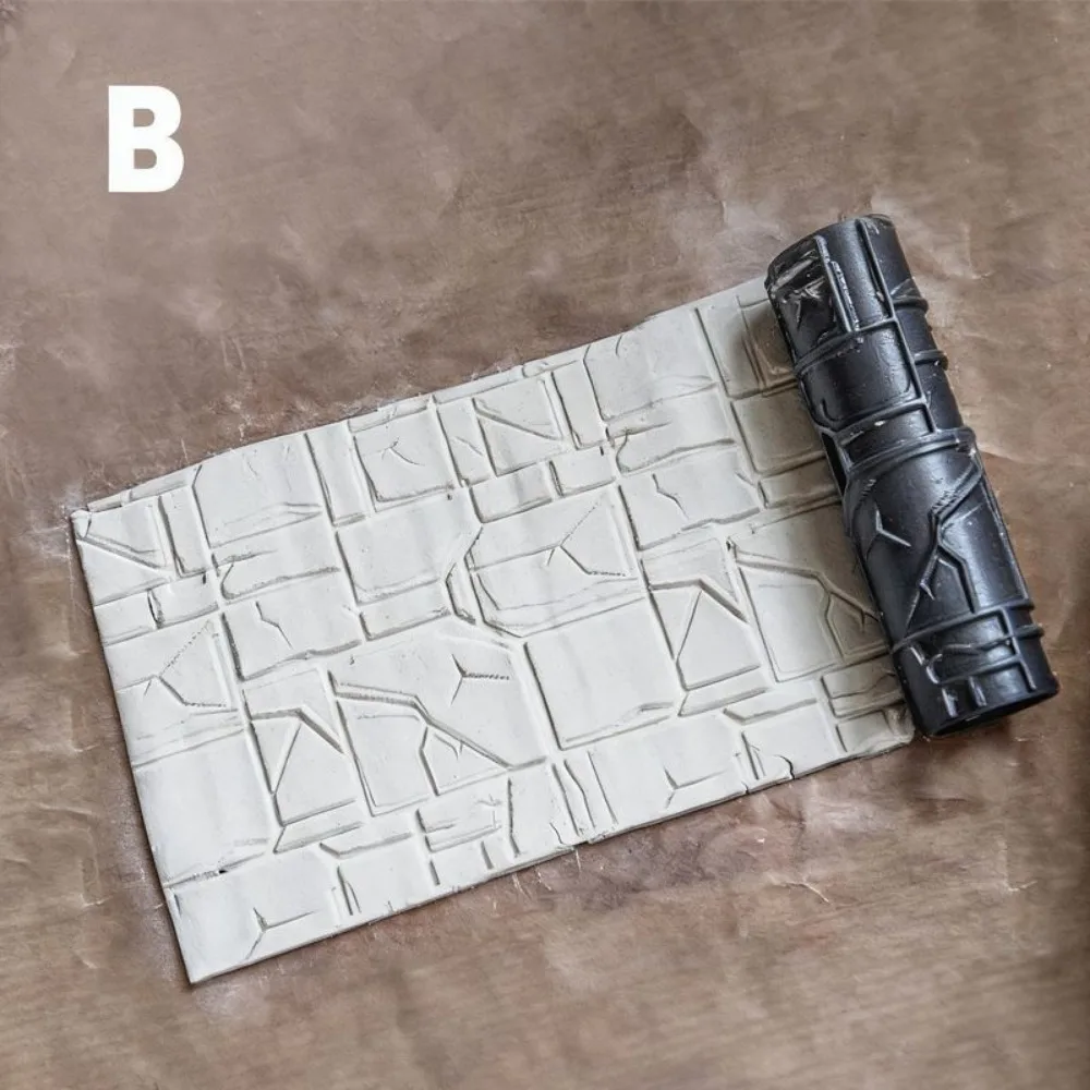 مجموعة أدوات أسطوانة تشكيل التضاريس الاحترافية لطاولة الرمل والديوراما وألعاب الحرب وحرف الهاوية تخلق نسيجًا واقعيًا من الطوب #5