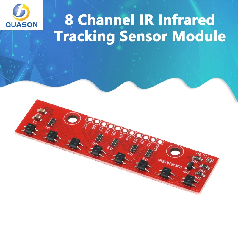 8 Channel IR Tracking Sensor Module 8 CH Infrared Line Track Trace Detect Detection Board DIY Detector forArduino Smart Car