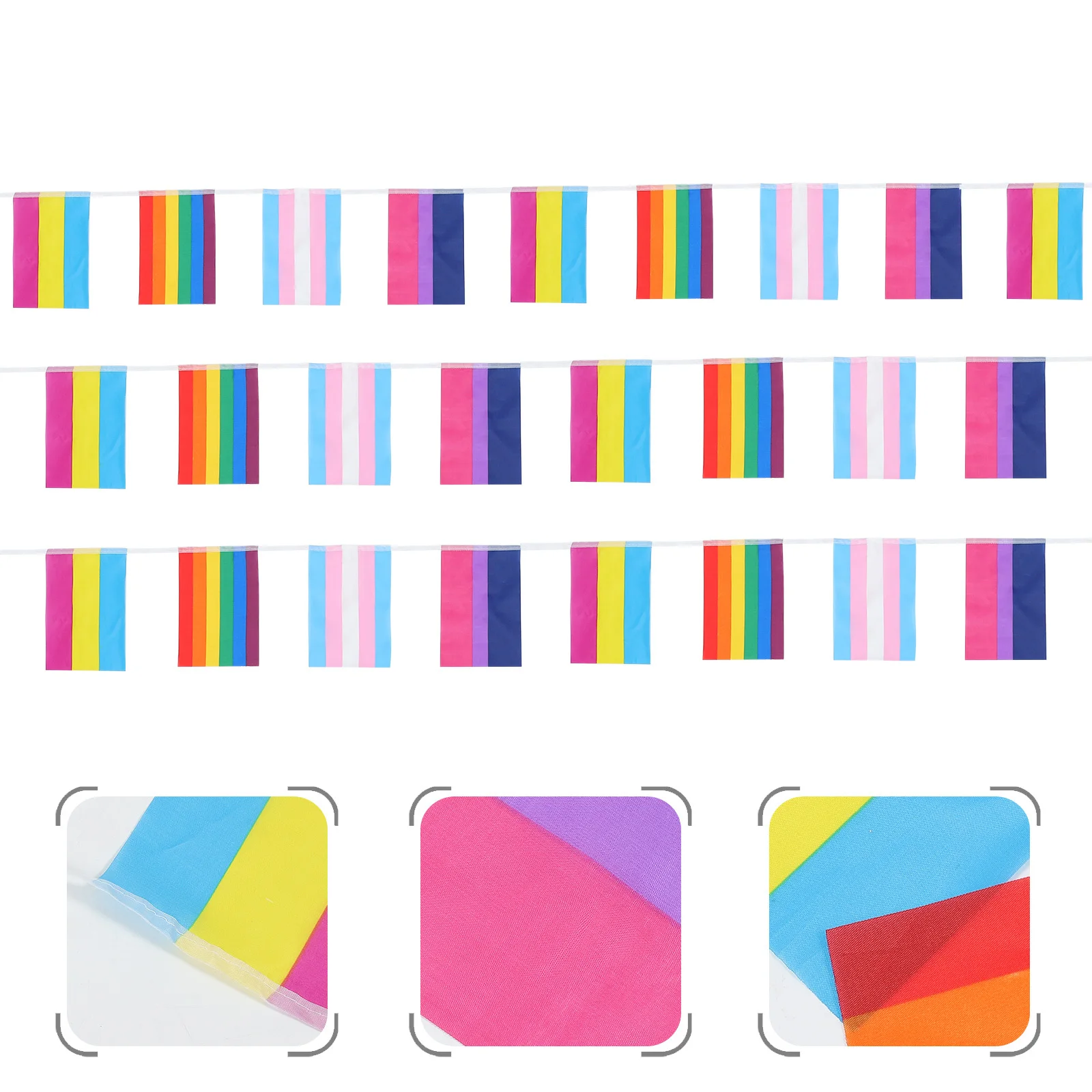 فخر سلسلة العلم قوس قزح الديكور لوازم الحفلات تصميم إبداعي بسيط جدار الباب نافذة السقف ديكور