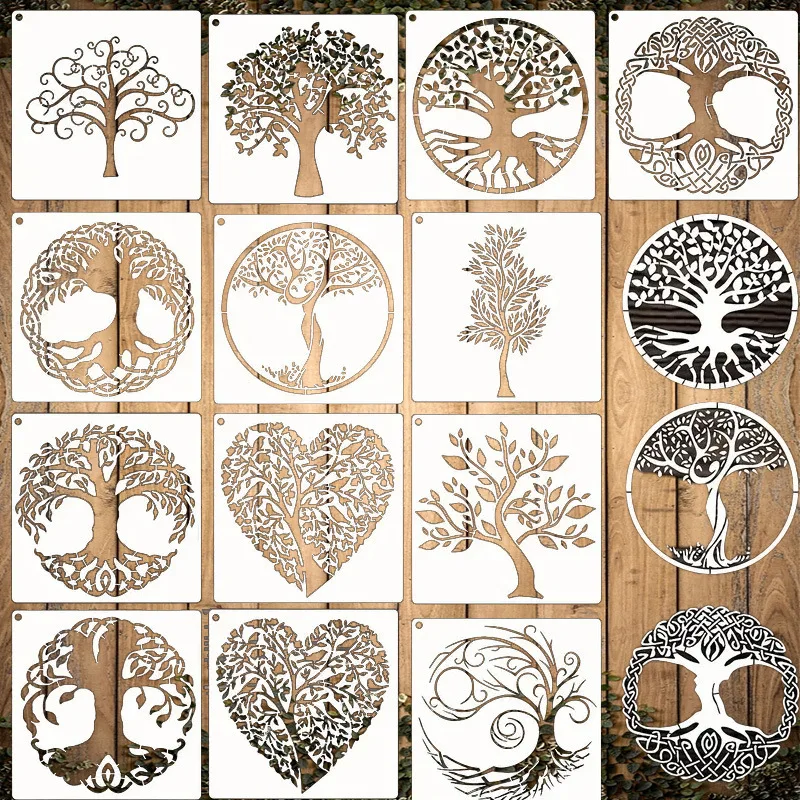 12 pcs Moon Sun Clouds Stars Paint Stencils Sun Stencils Reusable Painting Stencils DIY Painting on Wooden Wall Furniture