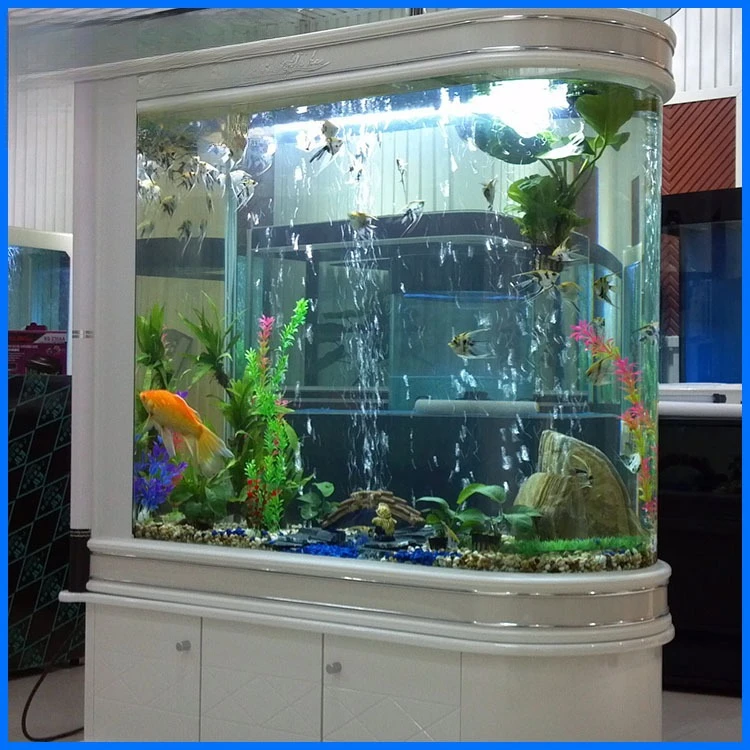 

High Quality Screen Bullet Ecological Fish Tank Aquarium Medium Ultra White Glass Bottom Filter