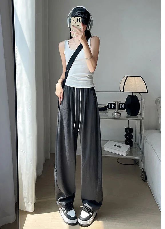 

Широкие брюки из шелка, женские осенне-зимние деловые повседневные брюки стандартного кроя, рабочие теплые, с плюшевой подкладкой, вельветовый эластичный пояс 2025