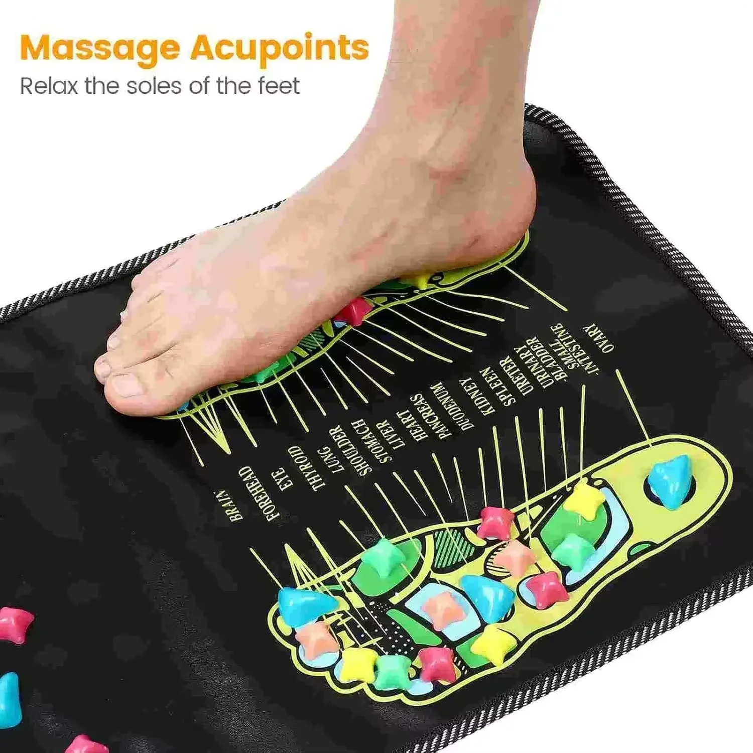 

Finger Pressure Board Foot Massage Pad Health Walk Foot Pressure Acupoint Mat for Acupressure Relieves Nerve Pain Muscle Fatigue