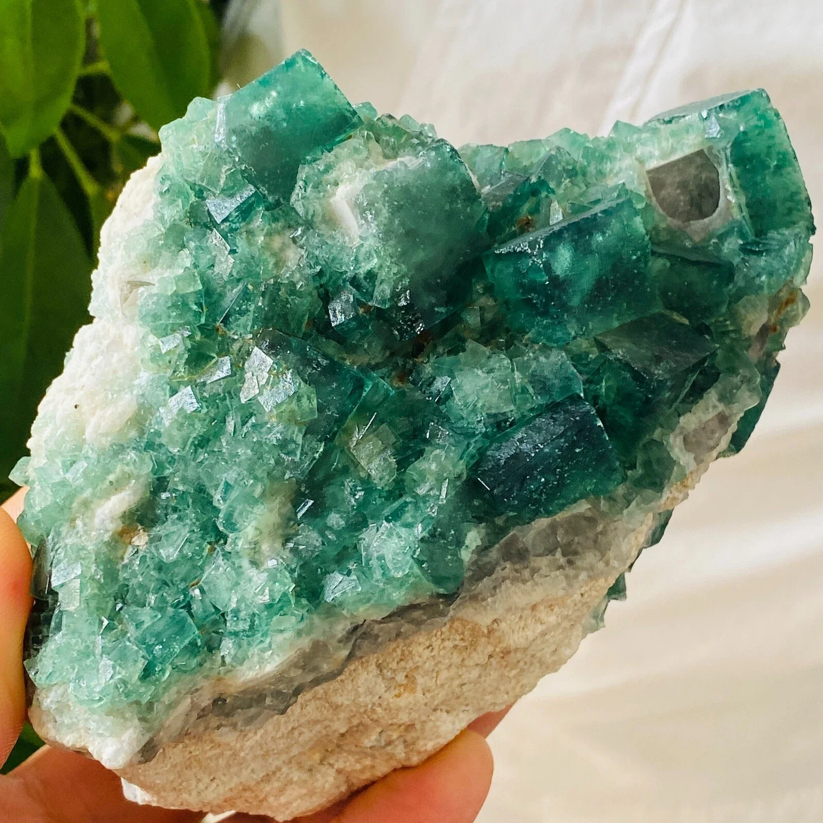 Natural Formed!Green Cubic Fluorite Clusters, Green Quartz Crystal Ore Clusters, Minerals, Reiki, Healing Clusters