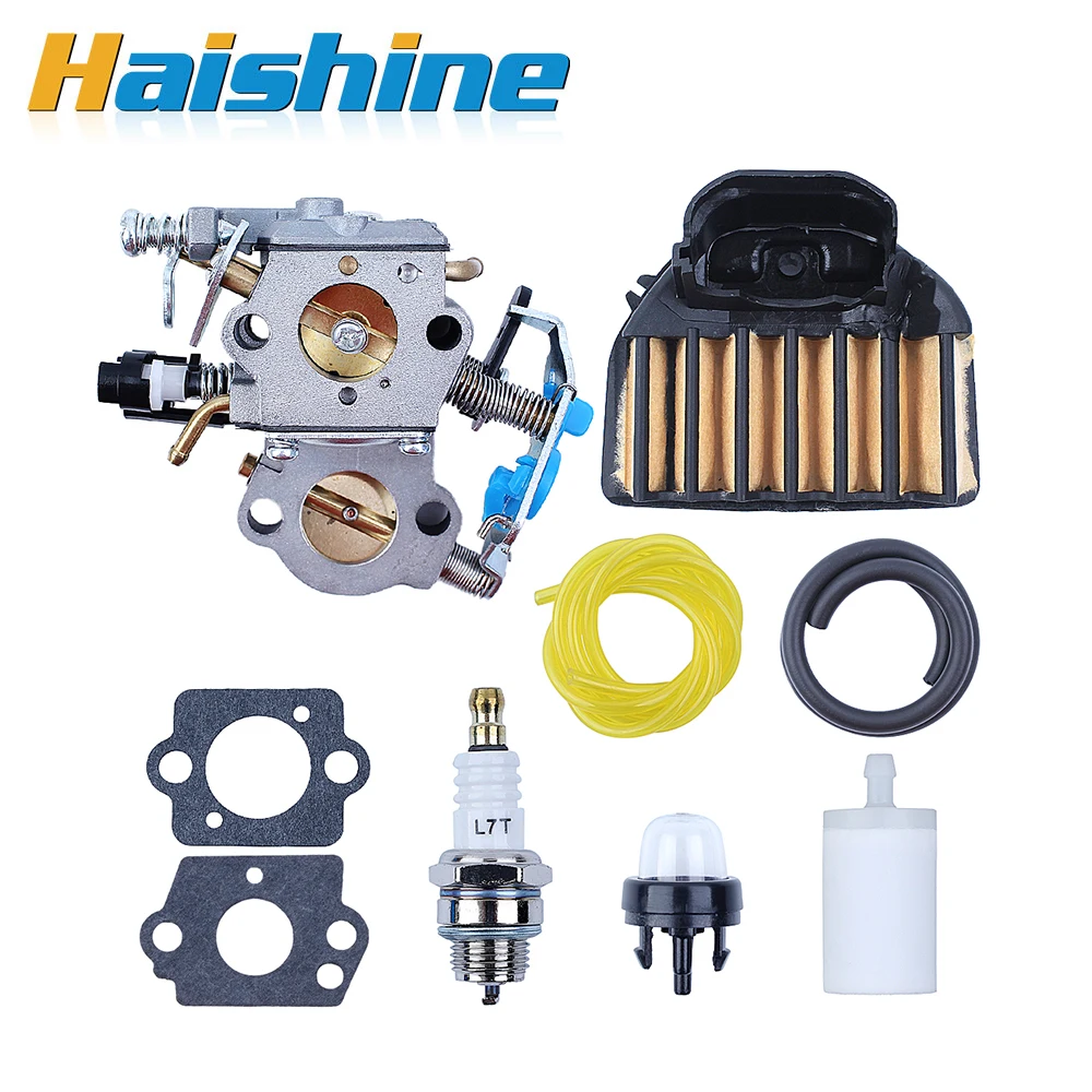 Carburetor with Air Filter Fuel Line Filter Spark Plug For Husqvarna 455E 455 Rancher 460 461 Gas