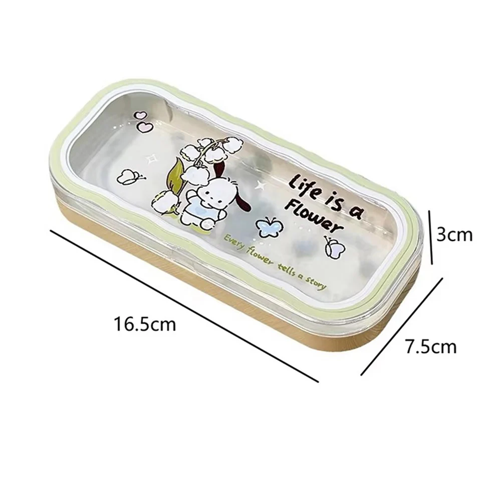 جديد سانريو مرحبا كيتي حافظة نظارات شفافة الكرتون نظارات شفافة صندوق تخزين النظارات الشمسية السفر المحمولة هدية