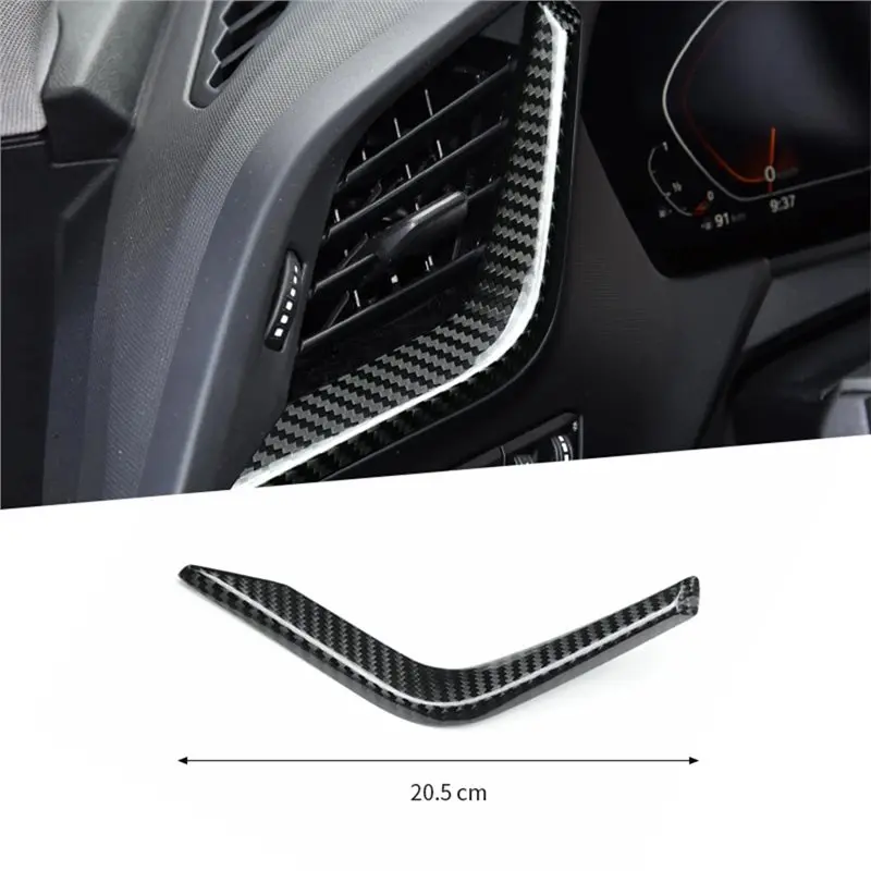 A20K-For BMW 1 Series F40 F44 2020-2023 Carbon Fiber Interior Accessories Car Dashboard Left Air Conditioning Vents Trim
