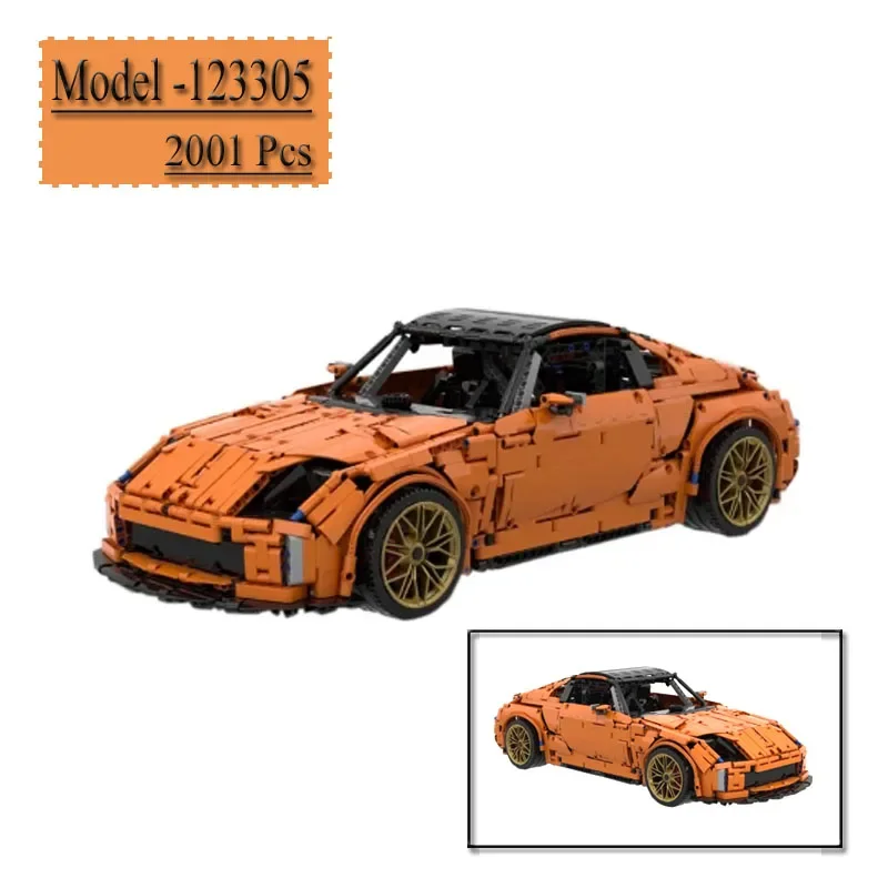 

New Super Lucky Sports Car GR350Z MOC-123305 Model Builds Kit Building Block Self-lock Brick Adult Children's Birthday Toy Gift