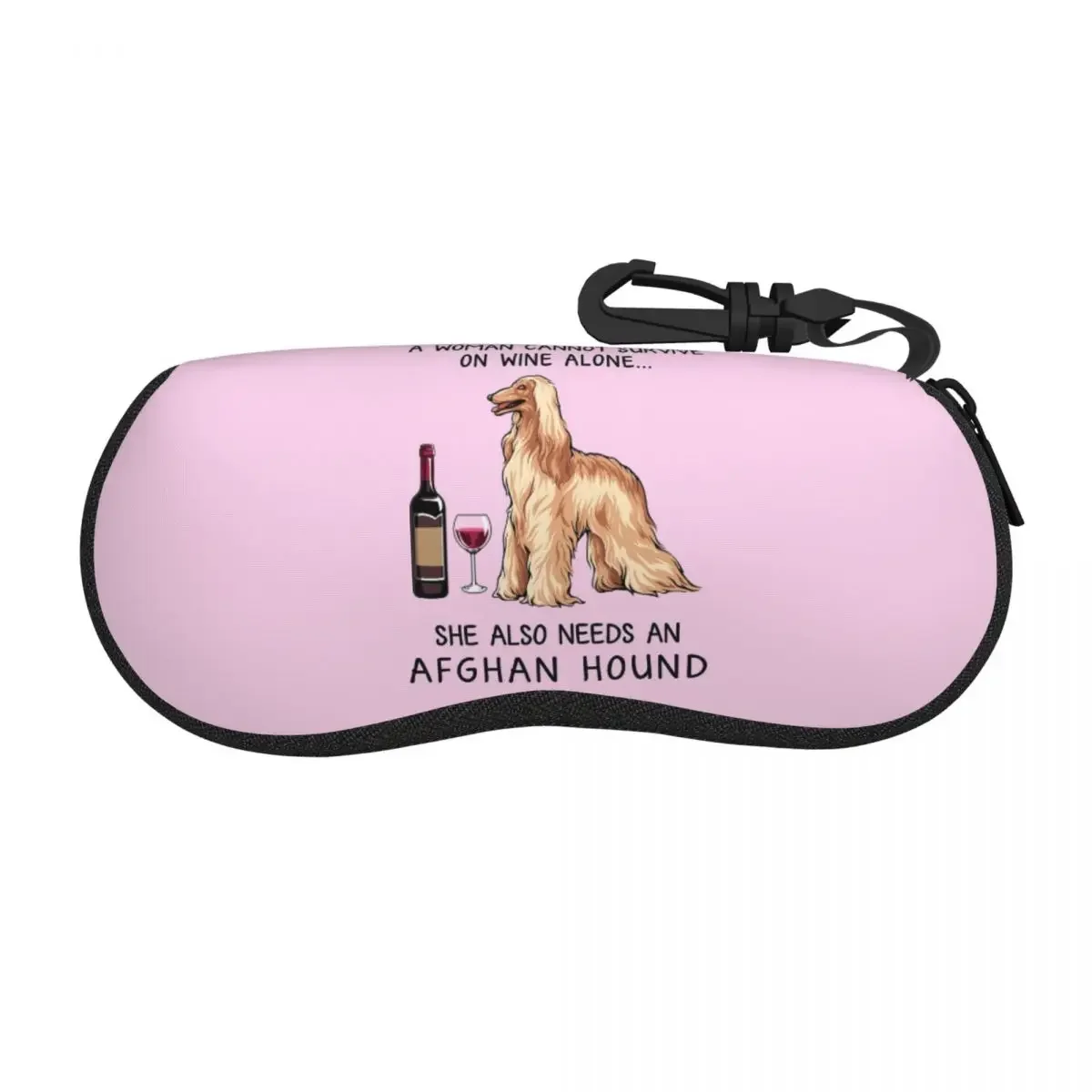 

Афганский хорь и вино, забавный подарок для собаки, мамы, чехол для очков, защитная коробка для солнцезащитных очков, женская и мужская мягкая сумка для очков, чехол